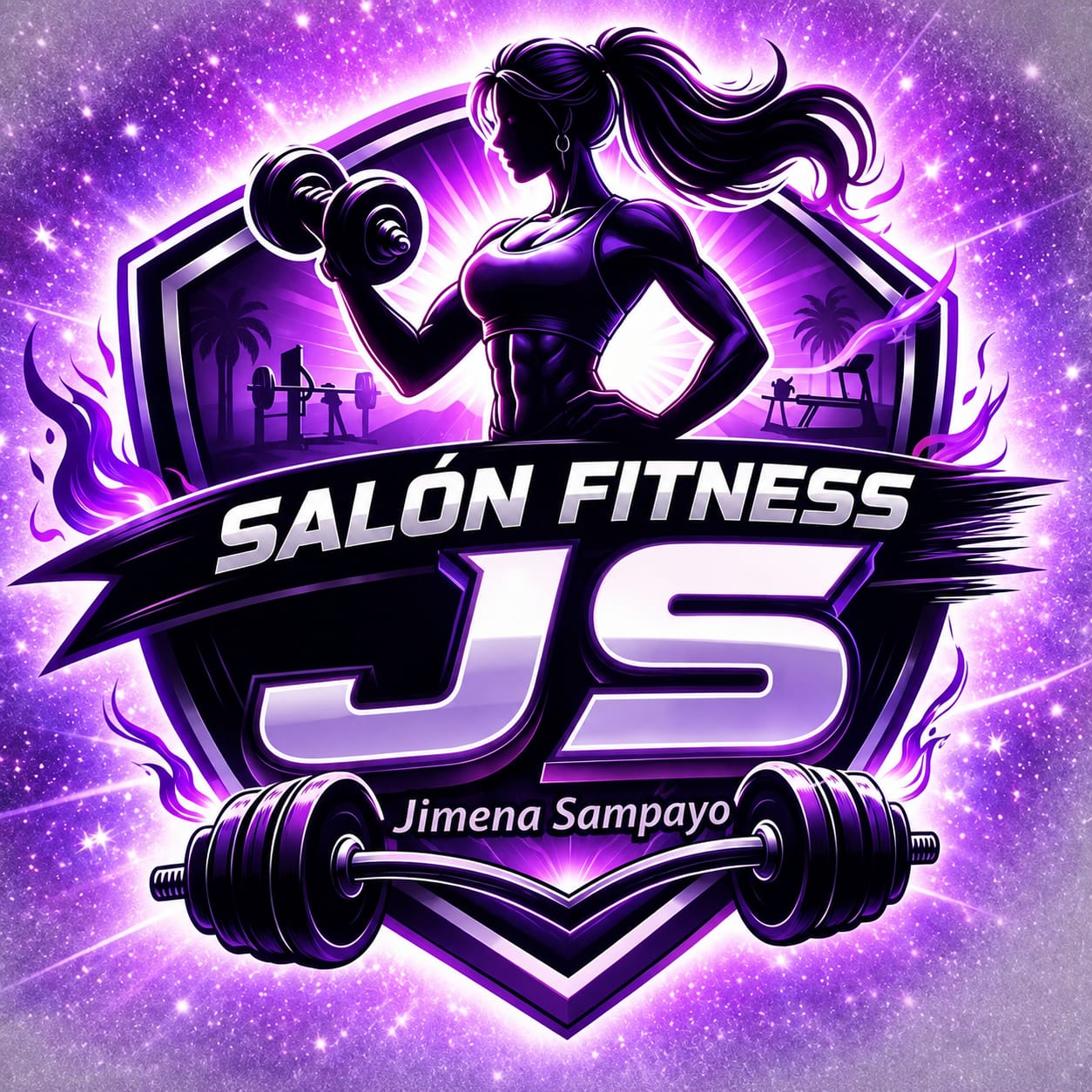 Logo Salón Fitness JS con Jimena Sampayo